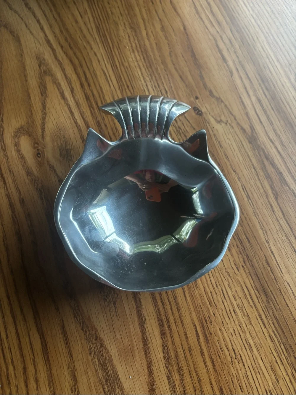 Cast aluminum trinket dish- 5x6 NWOB